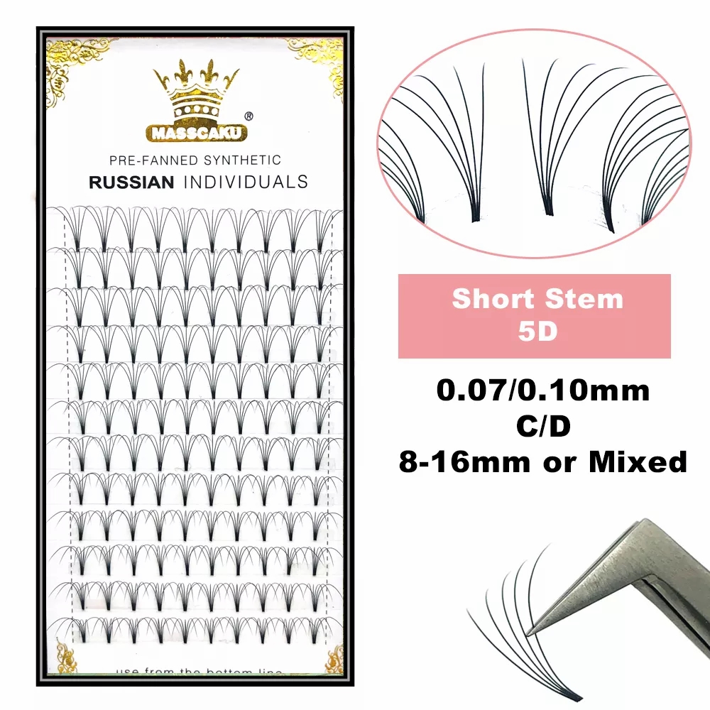 Eyelash Extension Russian - MASSCAKU Premade Russian Volume Short Stem