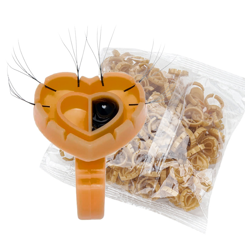 Eyelash Extension Look - 500PCS Glue Rings for Lash Extension