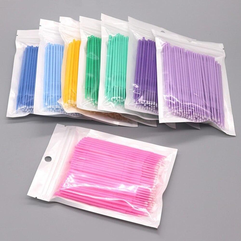 100pcs/lot Micro Brushes Make  - Eyelash Extension Look 评论和价格