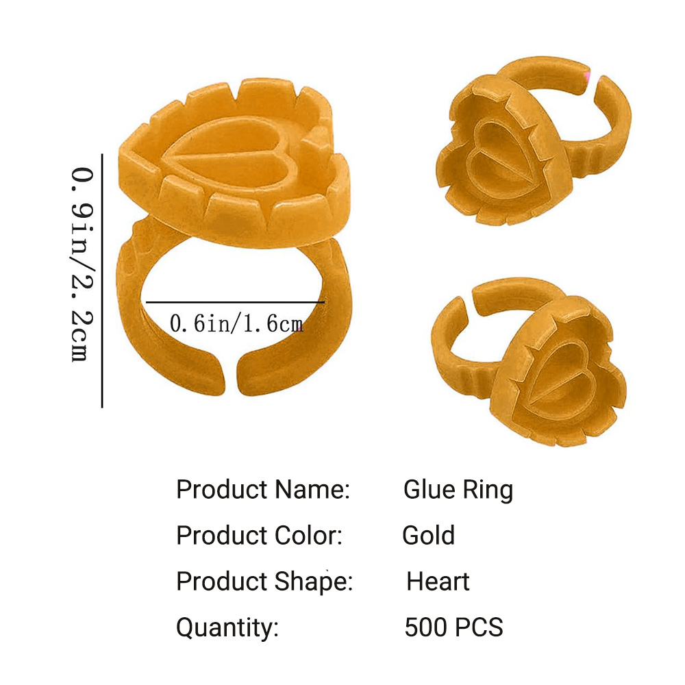 500PCS Glue Rings for Lash Ext - Eyelash Extension Look 评论和价格