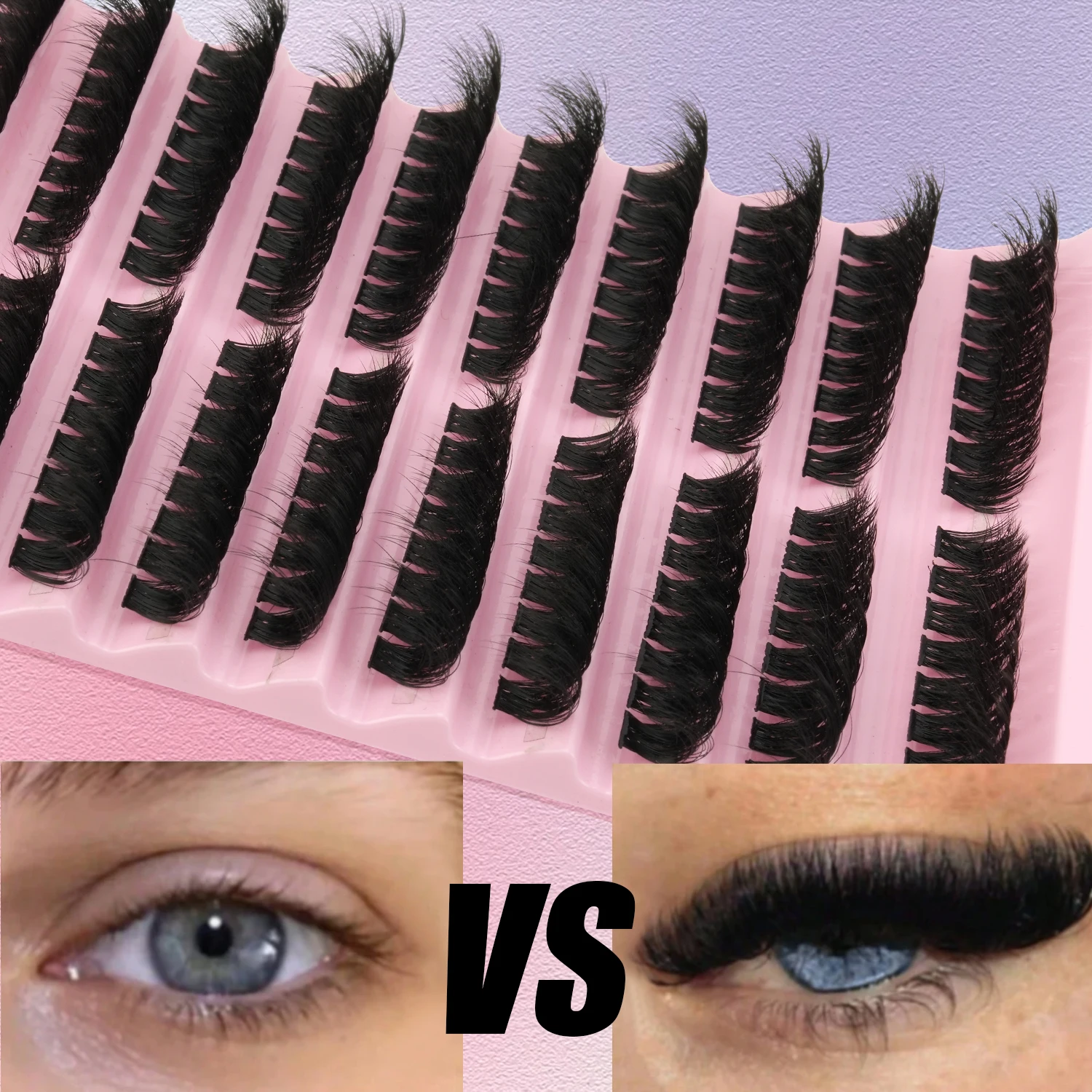 160 PCS Russian Cluster Lashes - Eyelash Extension Russian 评论和价格