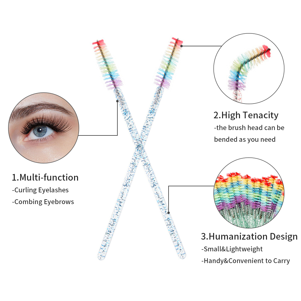 50PCS Rainbow Crystal Eyelash  - Eyelash Extension London 评论和价格