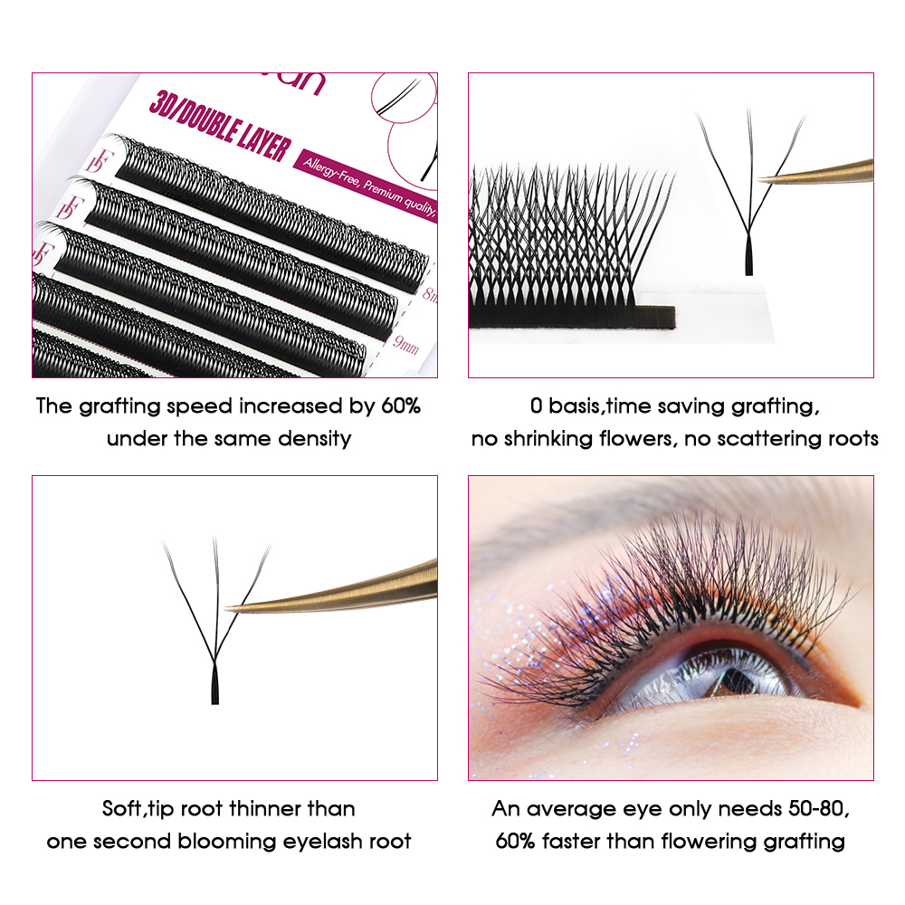 FADVAN 6D-W shaped eyelash ext - Eyelash Extension For Asian Eyes 评论和价格