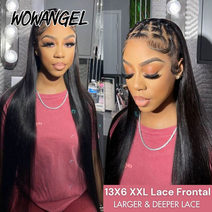 WOWANGEL Straight Lace Front W - Eyelash Extension Natural Look 评论和价格