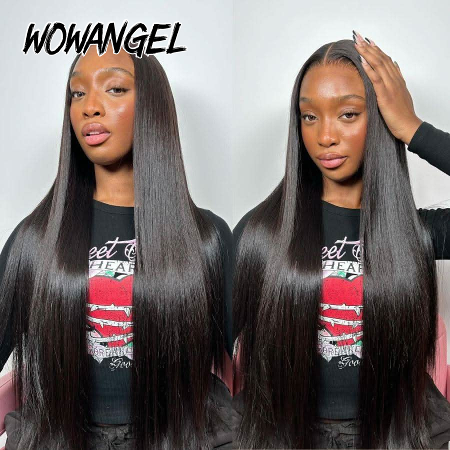 WOWANGEL Straight Lace Front W - Eyelash Extension Natural Look 评论和价格