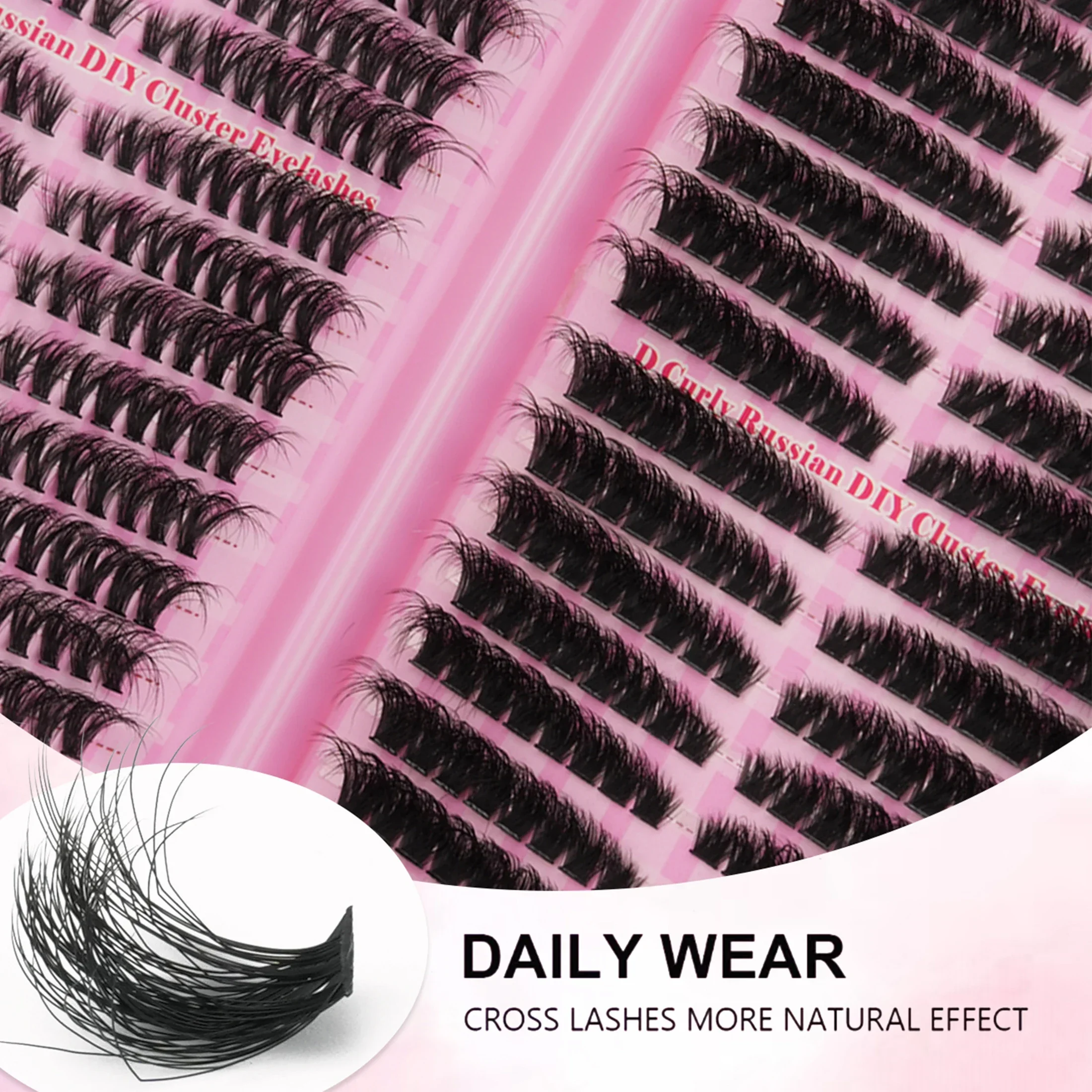 32 Rows D Curly Russian DIY Fa - Eyelash Extension Russian 评论和价格